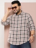 Sztori Plus Size Pure Cotton Checked Casual Shirt