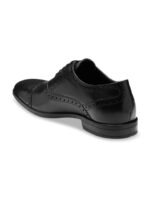 Teakwood Leathers Men Black Leather Formal Oxford Shoes