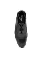 Teakwood Leathers Men Black Leather Formal Oxford Shoes