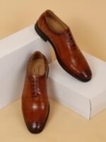 Teakwood Leathers Men Leather Formal Oxfords Shoes