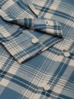 THE BEAR HOUSE Men Blue Slim Fit Tartan Checked Cotton Casual Shirt