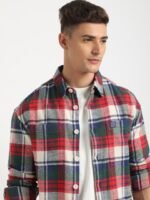 THE BEAR HOUSE Men Checkered Relaxed Fit Shacket