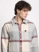 THE BEAR HOUSE Men Checkered Relaxed Fit Shacket