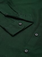 THE BEAR HOUSE Men Green Slim Fit Cotton Casual Shirt