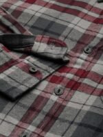 THE BEAR HOUSE Men Grey Slim Fit Tartan Checks Checked Casual Shirt