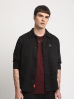 THE BEAR HOUSE Men Solid Regular FIt Cotton Shacket