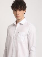 THE BEAR HOUSE Men Solid Tailored Fit Formal Shirt