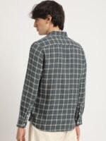 THE BEAR HOUSE Men's Checked Slim Fit Casual Shirt