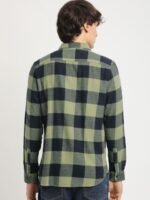 THE BEAR HOUSE Men's Checkered Slim Fit Casual Shirt
