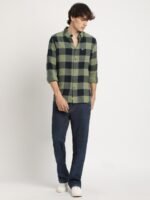 THE BEAR HOUSE Men's Checkered Slim Fit Casual Shirt