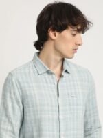 THE BEAR HOUSE Men's Checkered Slim Fit Casual Shirt