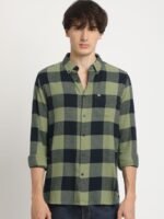 THE BEAR HOUSE Men's Checkered Slim Fit Casual Shirt