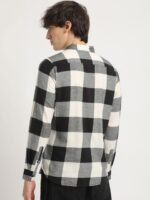 THE BEAR HOUSE Slim Fit Tartan Checked Pure Cotton Casual Shirt