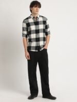 THE BEAR HOUSE Slim Fit Tartan Checked Pure Cotton Casual Shirt