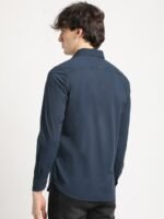 THE BEAR HOUSE Tailored Fit Long Sleeves Spread Collar Cotton Opaque Formal Shirt