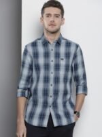 The Indian Garage Co Men Slim Fit Opaque Checked Casual Shirt