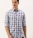 The Indian Garage Co Men White & Blue Slim Fit Checked Casual Shirt