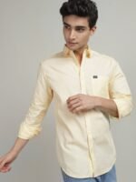 The Indian Garage Co Men Yellow Comfort Regular Fit Cotton Casual Shirt