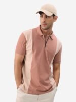 The Souled Store Men Colourblocked Polo Collar Cotton T-Shirt