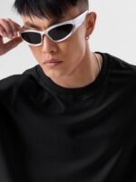 The souled store Solids: Black (Oversized) Black Oversized T-Shirts