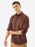 The Souled Store Spread Collar Long Sleeves Regular Fit Cotton Casual Shirt