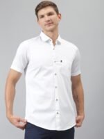 Thomas Scott Men White Slim Fit Casual Sustainable Shirt