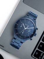 Titan Men Printed Dial & Stainless Steel Bracelet Style Straps Analogue Watch 90102QM01