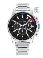 Tommy Hilfiger Men Black Dial & Silver Toned Stainless Steel Analogue Watch-TH1791936W