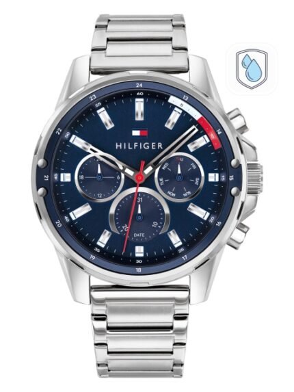 Tommy Hilfiger Men Navy Blue Dial & Bracelet Style Straps Mason Analogue Watch TH1791788W