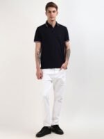 Tommy Hilfiger Men Solid Polo Collar Pure Cotton T-shirt