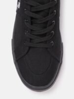 U S Polo Assn Men Black Canvas Sneakers