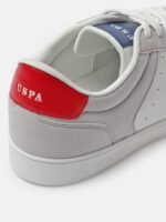 U. S. Polo Assn. Men Off White & Grey Solid Regular Sneakers