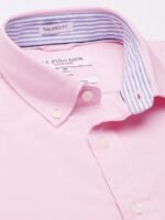 U S Polo Assn Men Pink Solid Tailored Fit Pure Cotton Casual Shirt