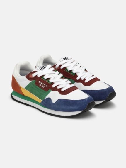 United Colors of Benetton Men Colourblocked Lightweight Comfort Insole Lace-Up Sneakers