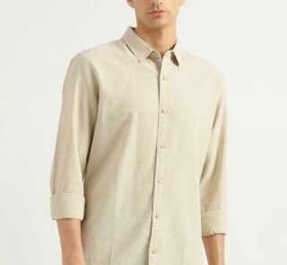 United Colors of Benetton Slim Fit Spread Collar Casual Shirt