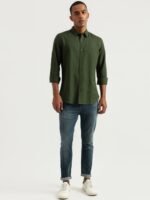 United Colors of Benetton Spread Collar Slim Fit Casual Shirt