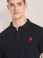 U.S. Polo Assn. Contrast Placket Solid Polo Shirt