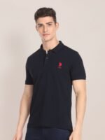 U.S. Polo Assn. Contrast Placket Solid Polo Shirt