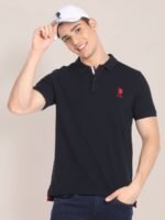 U.S. Polo Assn. Contrast Placket Solid Polo Shirt