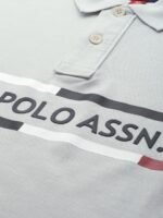 U.S. Polo Assn. Denim Co. Men Brand Logo Printed Polo Collar Pure Cotton Slim Fit T-shirt