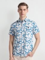 U.S. Polo Assn. Denim Co. Printed Slim Fit Cotton Casual Shirt