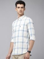 U.S. Polo Assn. Denim Co. Pure Cotton Slim Fit Checked Casual Shirt