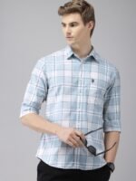 U.S. Polo Assn. Denim Co. Slim Fit Checked Pure Cotton Casual Shirt