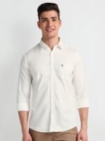 U.S. Polo Assn. Denim Co. Slim Fit Spread Collar Twill Casual Shirt