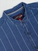 U.S. Polo Assn. Denim Co. Vertical Striped Pure Cotton Slim Fit Casual Shirt