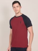 U.S. Polo Assn. Men Colourblocked Cotton T-shirt