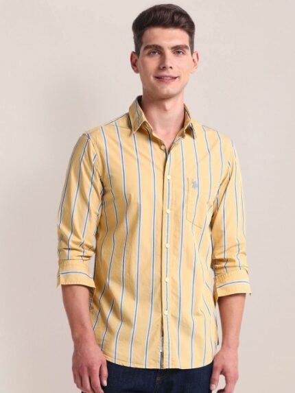 U.S. Polo Assn. Men Opaque Striped Casual Shirt