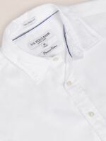 U.S. Polo Assn. Men White Pure Cotton Evening Satin Shirt