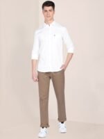 U.S. Polo Assn. Men White Pure Cotton Evening Satin Shirt