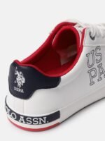 U.S. Polo Assn. Men White Ramus Printed Sneakers